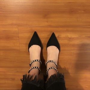 Zara Beaded black D’orsay flats in size 6.5